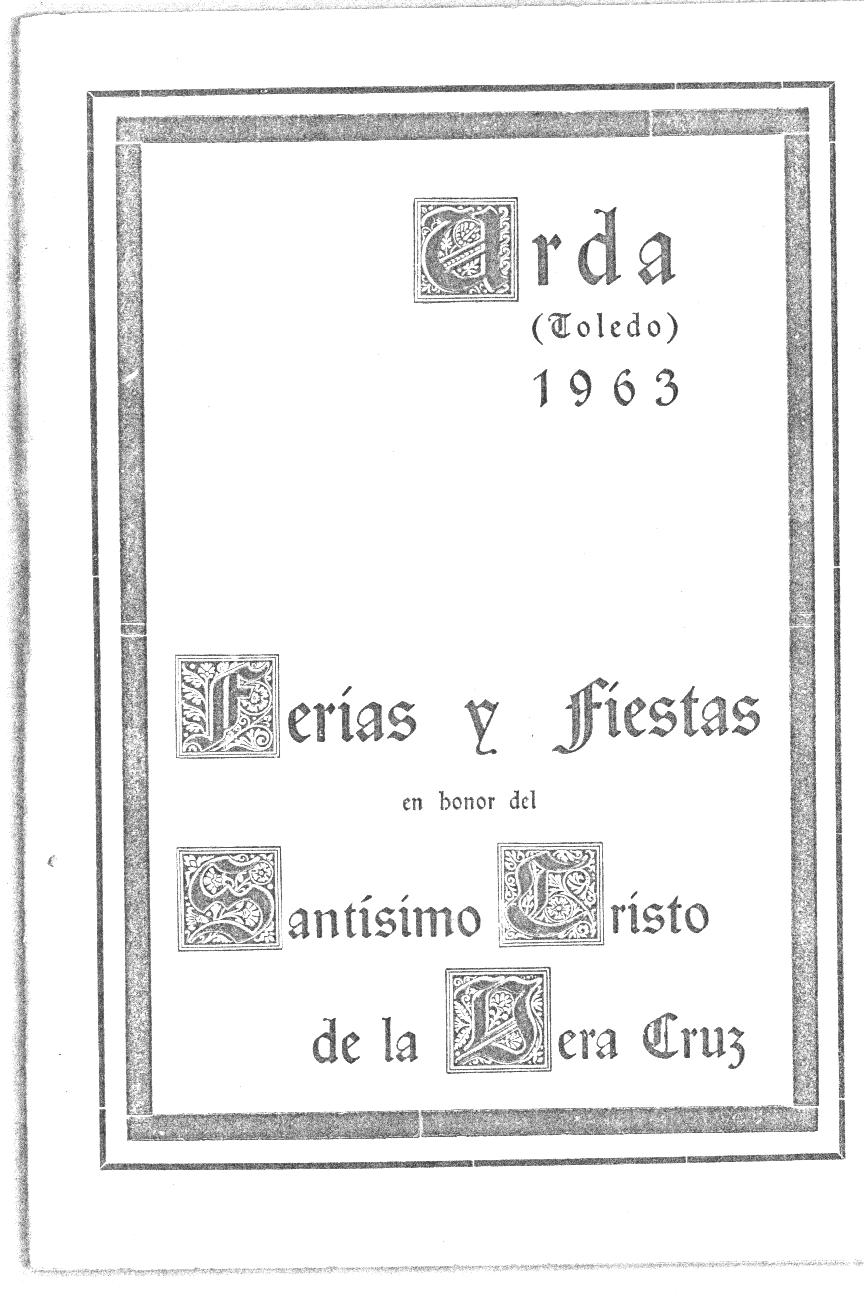 Fiestas en honor del Santísimo Cristo 1963 Urda